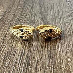 Sahira Mini Snake Huggies- 14kt gold over sterling